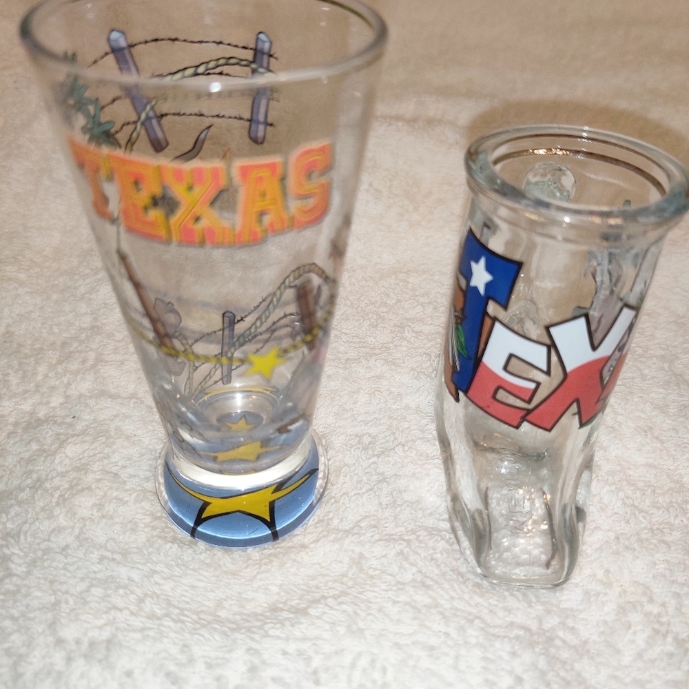 Collectibles Two Texas Shot Glasses